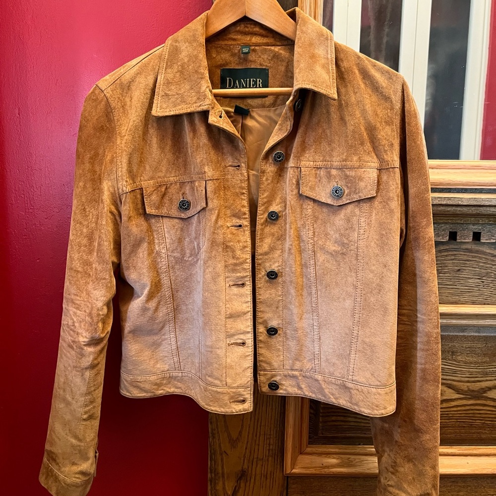 Danier brown suede “jean” jacket - Small